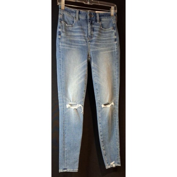 American Eagle -Dream Blue The Dream Jean High Rise Jegging Size 0 Short 25W NWT - Picture 1 of 16